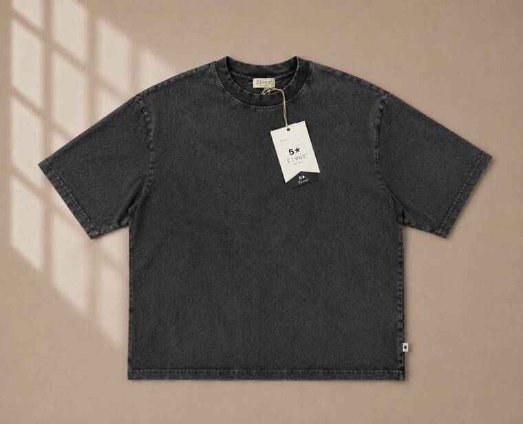 TSHIRT MARBLED WASH WITH GRINDING COLLAR