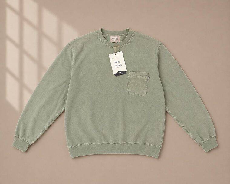 SWEATSHIRT MARBLED WASH