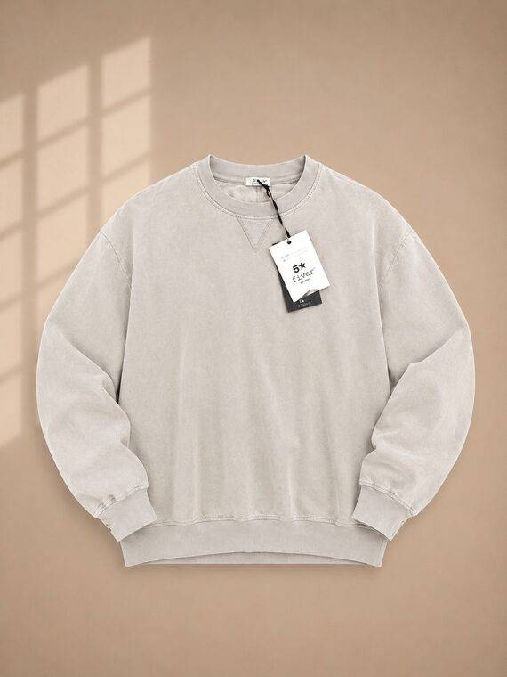 SWEATSHIRT VELVET MARBLED WASH