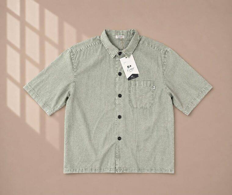 OVERSHIRT SHORT SLEEVE MARBLED WASH