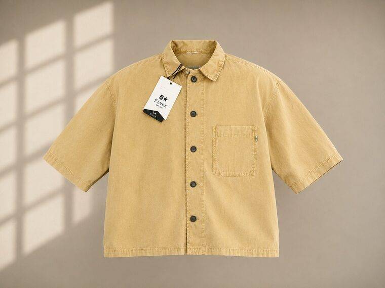 OVERSHIRT VELVET SHORT SLEEVE MARBLED WASH