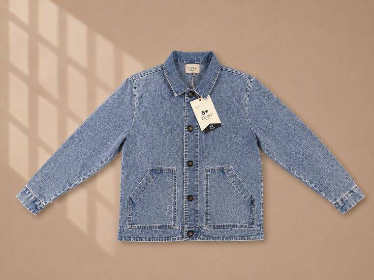 JACKET JUMPER MARBLED WASH