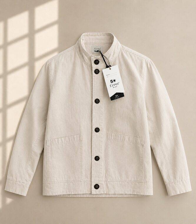 JACKET JUMPER MARBLED WASH