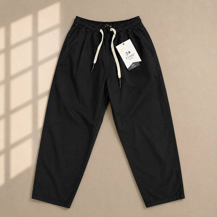 PANT WITH COULISSE GARMENT DYED