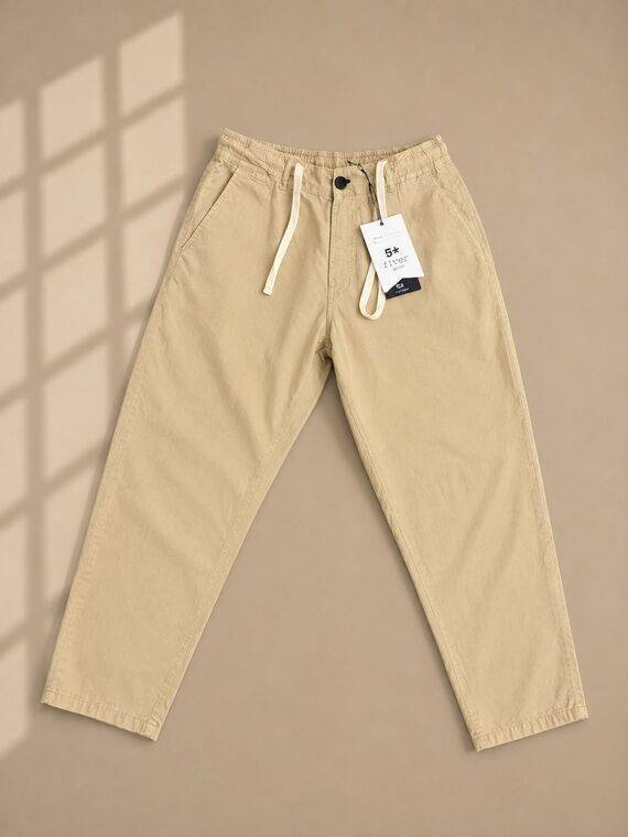 PANT WITH COULISSE GARMENT DYED