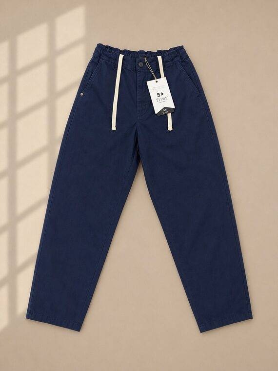 PANT WITH COULISSE GARMENT DYED