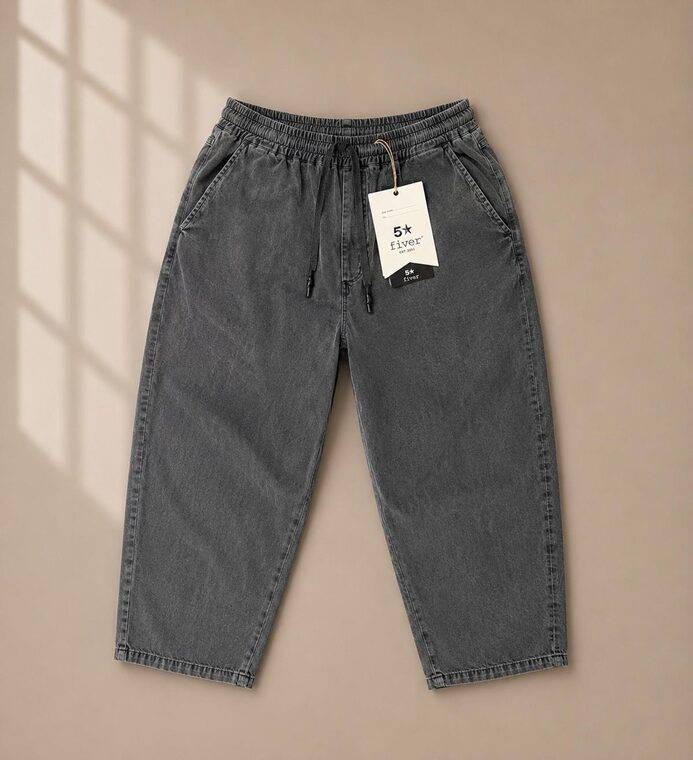 PANT VELVET WITH COULISSE MARBLED WASH