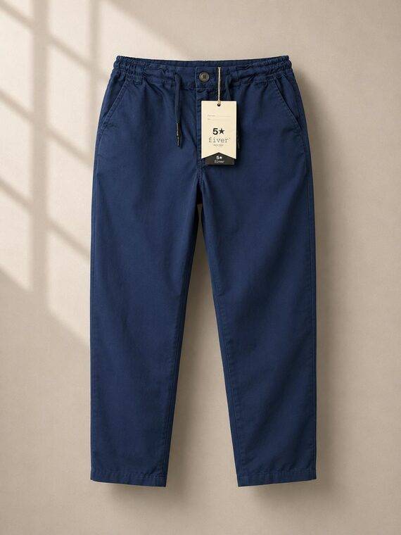 PANT WITH COULISSE GARMENT DYED